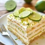 Key Lime Icebox Cake with fresh lime slices